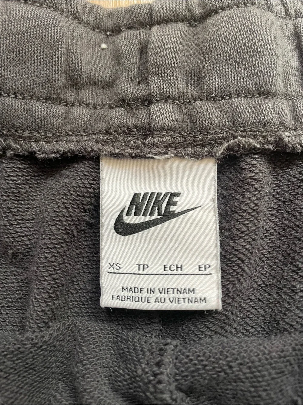 Nike Women's Black Cotton Athletic Drawstring Shorts High Waisted XS